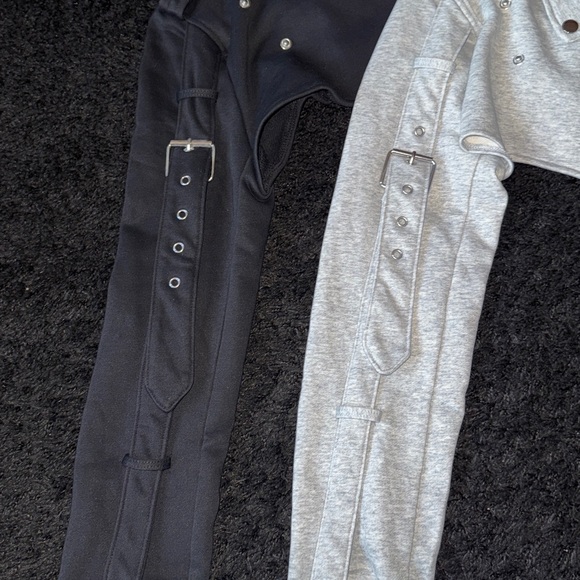 Fashion Nova Black xs & Gray s Cropped Jacket - Picture 2 of 4